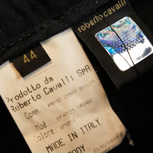 Roberto Cavalli Black Stretch Flared Pants - Picture 8 of 8